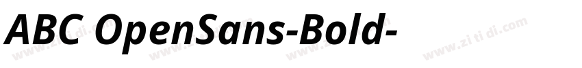 ABC OpenSans-Bold字体转换